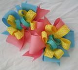 Spring Rainbow Boutique Hairbow Set