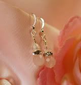 For my birthday I want to go out! Rose Quartz and Swarovski Earrings