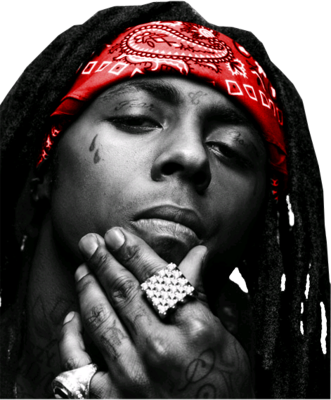 Lil Wayne In High School. Lil-wayne-red-bandan-2-