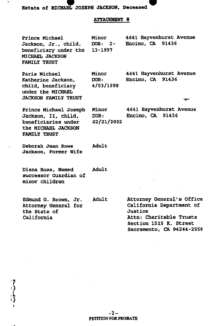 Michael Jackson's Last Will and Testament page 7