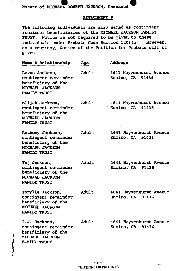 Michael Jackson's Last Will and Testament page 8