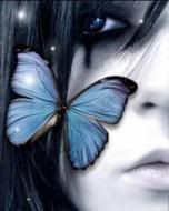 Blue Butterfly Woman Pictures, Images and Photos