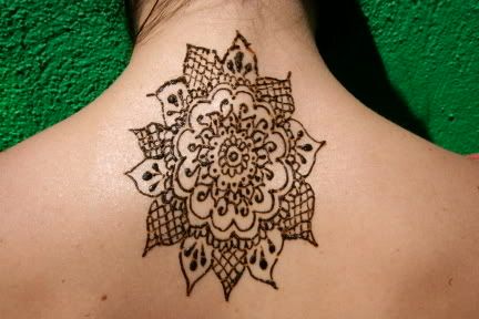 Flower Art Henna Tattoo on Back
