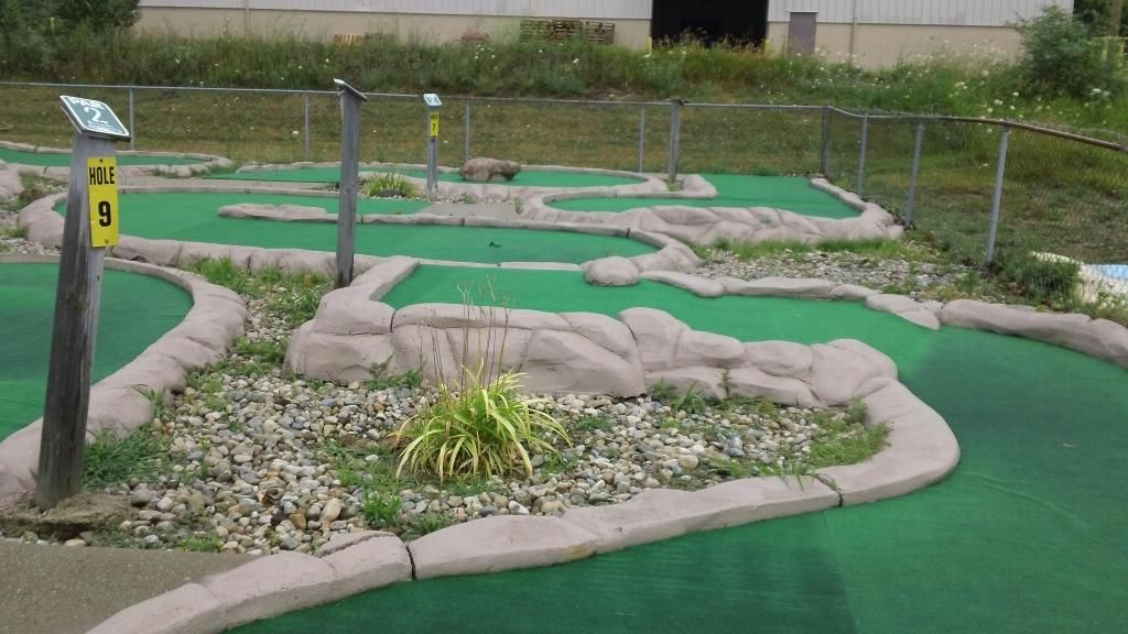 The mini golf, which could use some help.