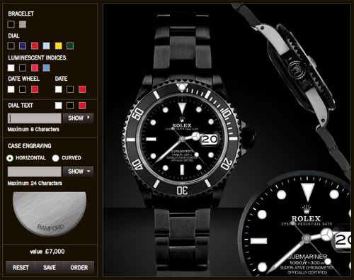  Bamford and Sons are now offering customizable Rolex Submariner watches.