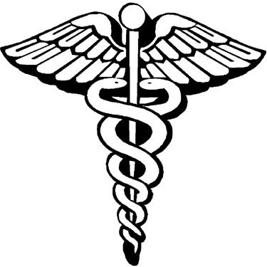  the caduceus, an antique astrological symbol of commerce and of Hermes, 