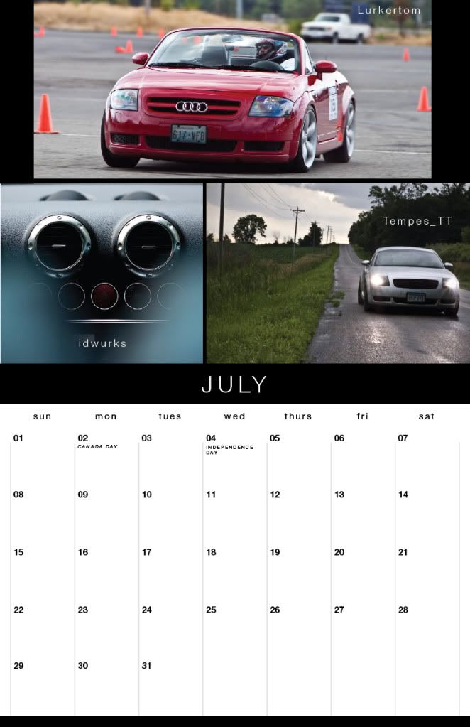 Final TT Calendar Need your input VW Vortex Volkswagen Forum