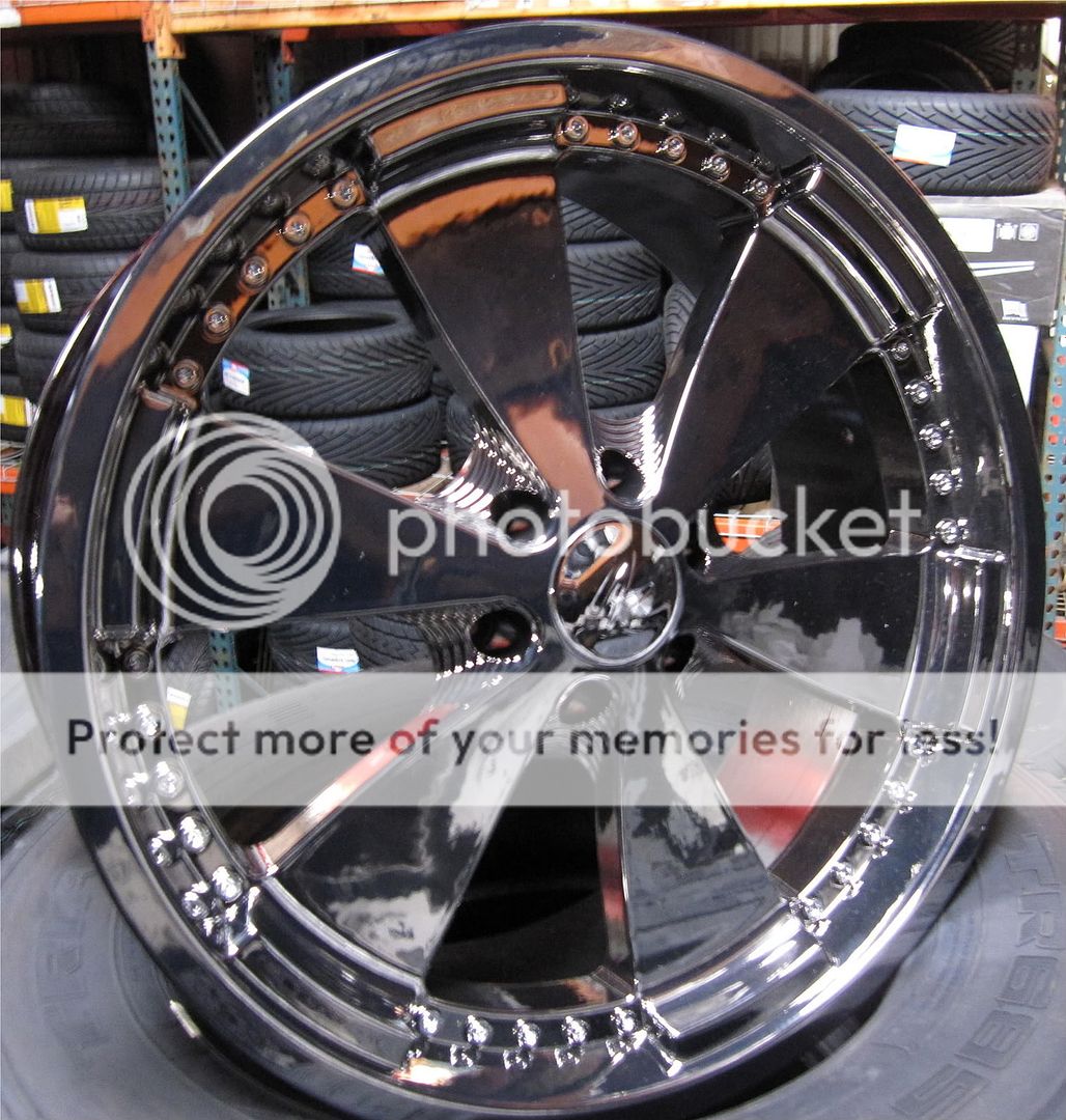 23 black chrome raceline rims tires package