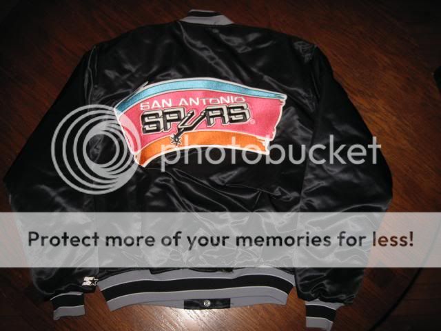 VTG NEW SAN ANTONIO SPURS STARTER SATIN JACKET XL bulls  