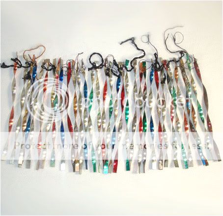 32 Diamond Ray Twisted Metal Icicle Christmas Ornaments  