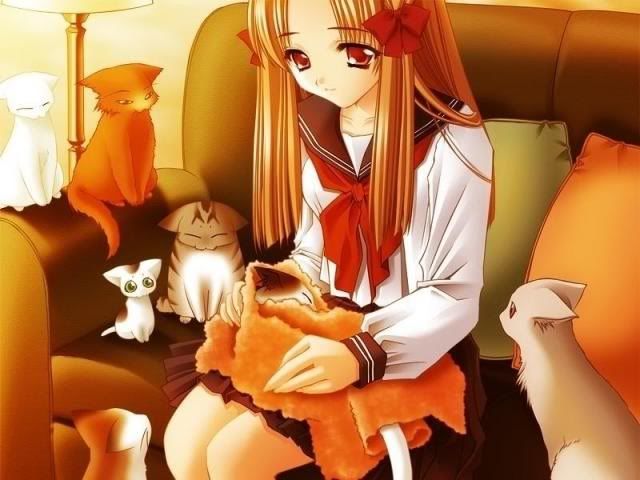 neko, school, anime girl Pictures, Images and Photos