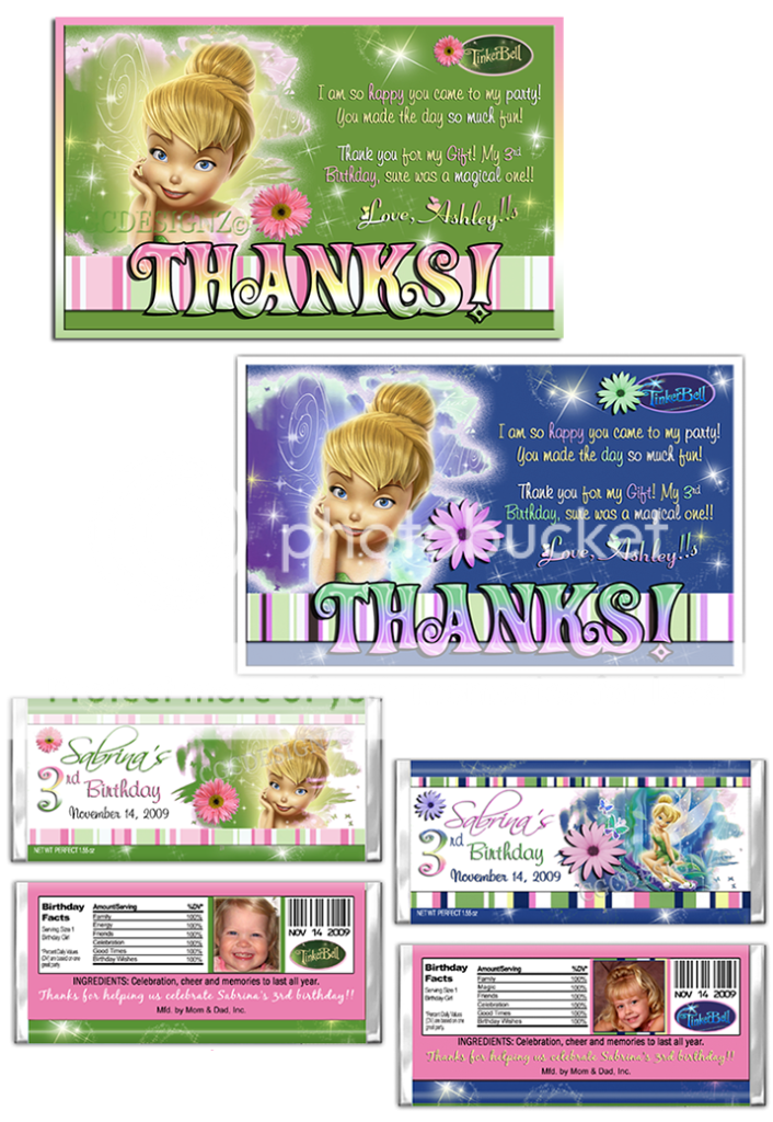 Tinkerbell Personalized Birthday Party Invitations